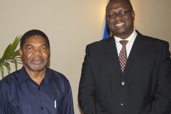 Zanzibar President Dr Ali Mohamed Shein and Commonwealth Secretariat Governance Adviser Dunstan Maina