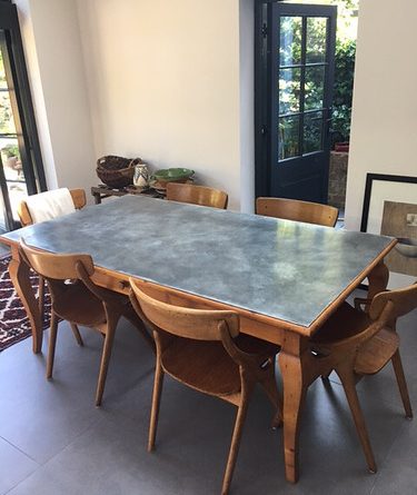 188 - Patina Zinc Dining Table
